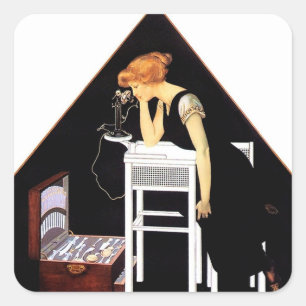 Adesivo Quadrado The Silver Chest by C Coles Phillips