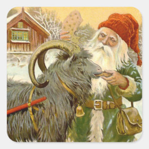 Adesivo Quadrado "The Sled Goat", por Jenny Nystrom