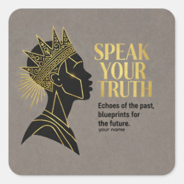 Adesivo Quadrado The Sovereign Voice: Echoes & Blueprints
