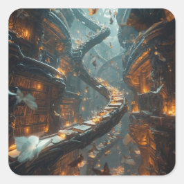 Adesivo Quadrado The Spiral of Stories