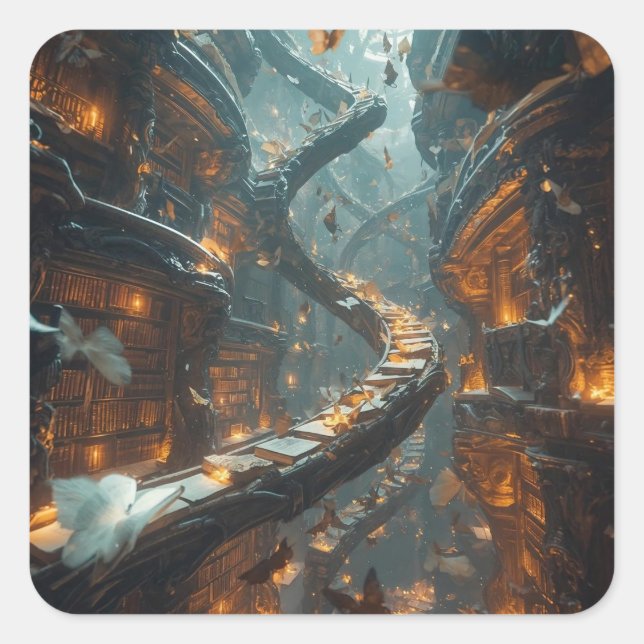 Adesivo Quadrado The Spiral of Stories (Frente)