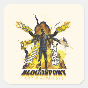 Adesivo Quadrado The Suicide Squad Bloodsport Action Graphic