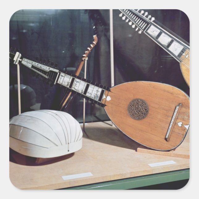 Adesivo Quadrado Theorbo, 1637 (Frente)