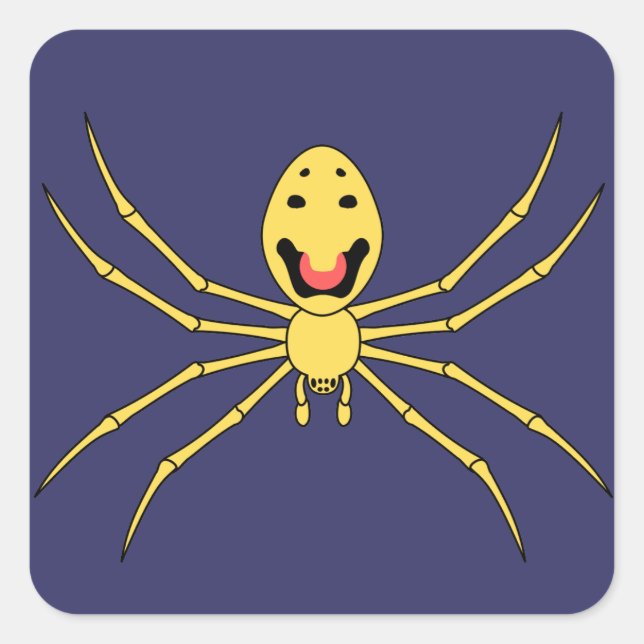 Adesivo Quadrado Theridion grallator AKA Happy Face Spider (Frente)