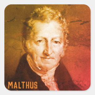 Adesivo Quadrado Thomas R. Malthus Square Sticker