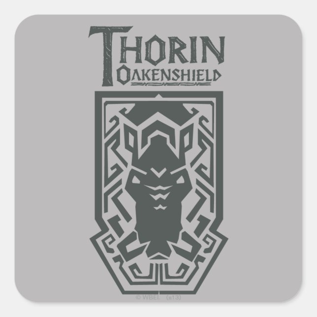 Adesivo Quadrado THORIN OAKENSHIELD™ - Símbolo de blindagem (Frente)