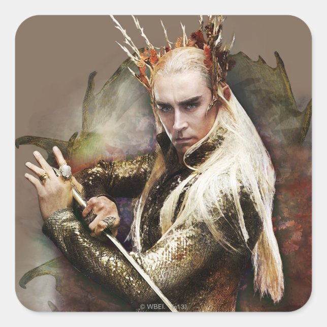 Adesivo Quadrado Thranduil com Espada (Frente)