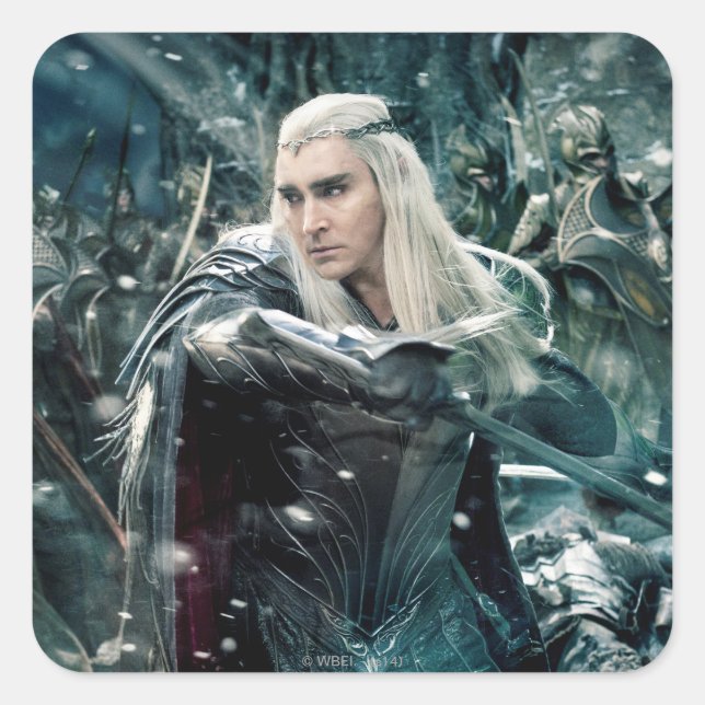 Adesivo Quadrado Thranduil Na Batalha (Frente)
