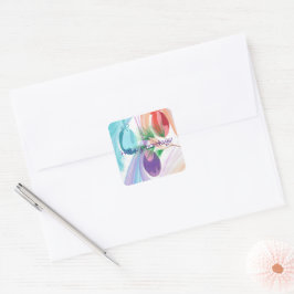 Adesivo Quadrado Three Christmas Balls Happy Holidays Stickers