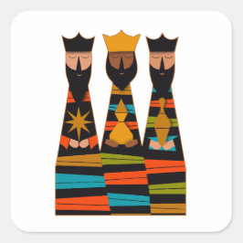 Adesivo Quadrado Three Wise Men Modern Mid-Century