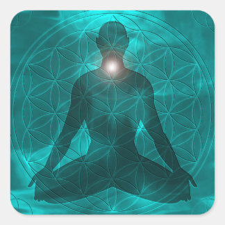 Adesivo Quadrado Throat Chakra Vishuddha