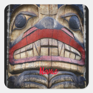 Adesivo Quadrado Thunder_Cove Totem de Rosto Polar