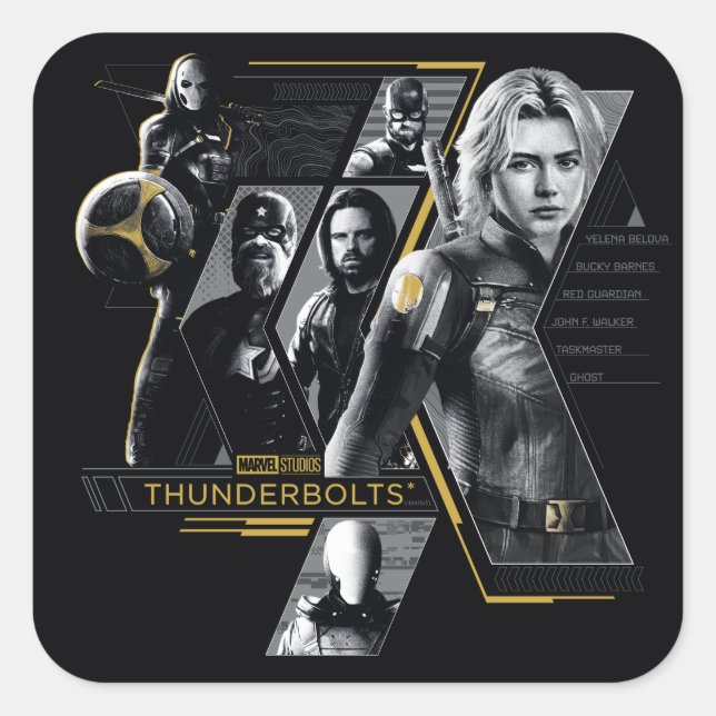 Adesivo Quadrado Thunderbolts* | Group Graphic (Frente)