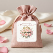 Tiarra de Rosa Dourada Pastel Aguarela Quinceañera