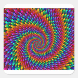 Adesivo Quadrado Tie Dye Básico