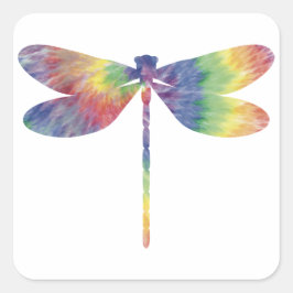 Adesivo Quadrado Tie Dye Thin Dragonfly Sticker