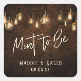 Adesivo Quadrado Tijolos Industriais Luzes Vintage Edison Verde-Men