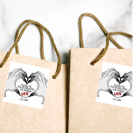 Adesivo Quadrado Til Death Nos Parte | Vinheta de Favor do Partido