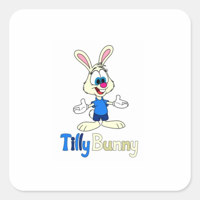 Adesivo Quadrado Tilly Bunny (Frente)