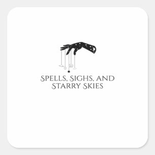 Adesivo Quadrado Tinta Whimsigoth – Florestas Místicas, Luas & Magi