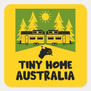 Adesivo Quadrado Tiny House Home Austrália