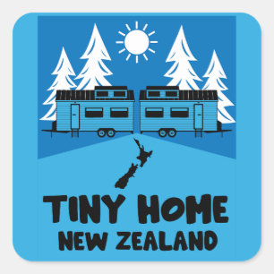 Adesivo Quadrado Tiny House Home Nova Zelândia