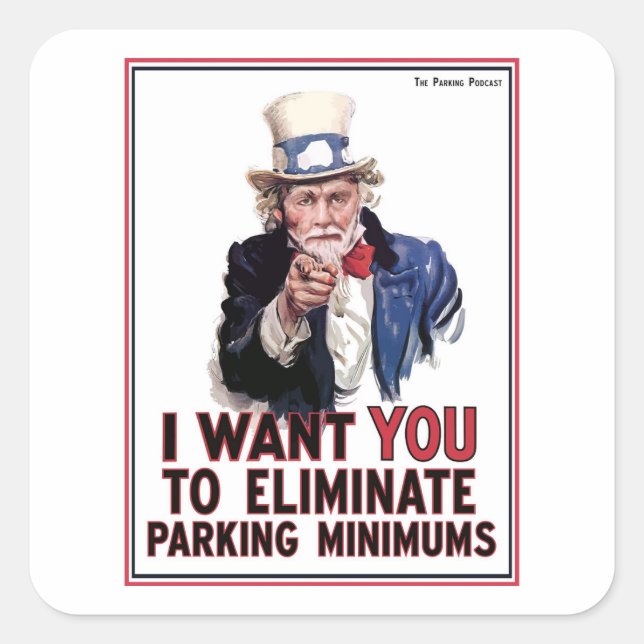 Adesivo Quadrado Tio Shoup Eu Quero Você Vestido (Frente)