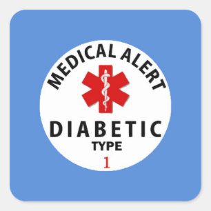 ADESIVO QUADRADO TIPO DO DIABETES - 1