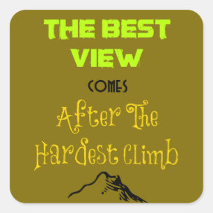 Adesivo Quadrado Tipografia da Cotação de Cotação de Motivação Insp