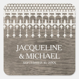 Adesivo Quadrado Tipografia de Scripts de Chalkboard Rustic Vintage