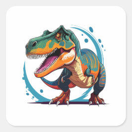Adesivo Quadrado Tiranossauro Rex