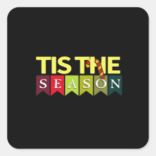 Adesivo Quadrado Tis Season Papais noeis de Natal Engraçada Trendên