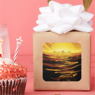 Adesivo Quadrado Titã maior lua do planeta Saturno