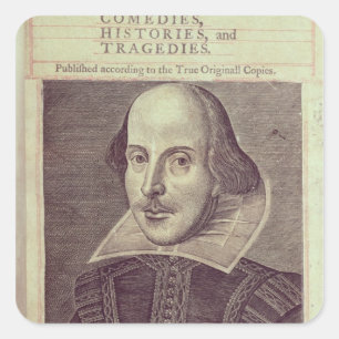 Adesivo Quadrado Titlepage 'do Sr. William Shakespeares