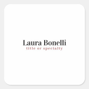 Adesivo Quadrado Título da Planilha Moderna Profissional Minimalist