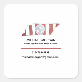 Adesivo Quadrado TN state flag business cards
