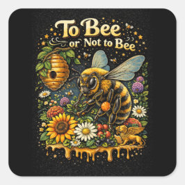 Adesivo Quadrado To Bee or Not to Bee