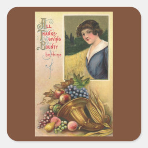 Adesivo Quadrado Todo o Prêmio de Ação de Graças Seja Teu