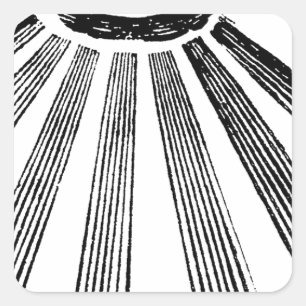 Adesivo Quadrado Todo o quadrado e compasso de vista do olho