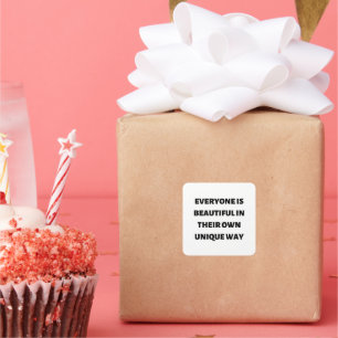 Adesivo Quadrado Todos são bonitos da sua maneira única