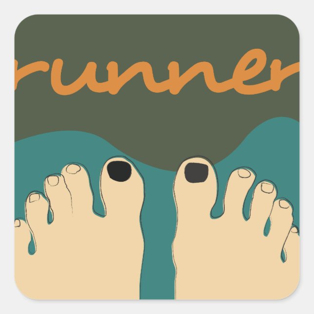 Adesivo Quadrado Toes do Runner (Frente)