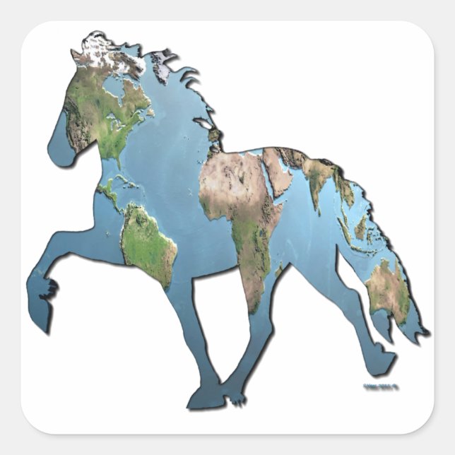 Adesivo Quadrado Tolerando O Mundo (Frente)