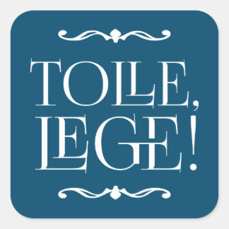 Adesivo Quadrado Tolle, Lege! Aceite e leia a citação de script