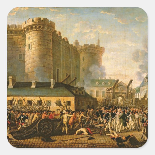 Adesivo Quadrado Tomada da Bastilha, 14 de julho de 1789 (Frente)