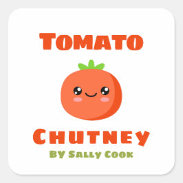 Adesivo Quadrado Tomate chutney