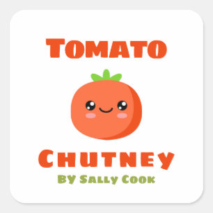 Adesivo Quadrado Tomate chutney