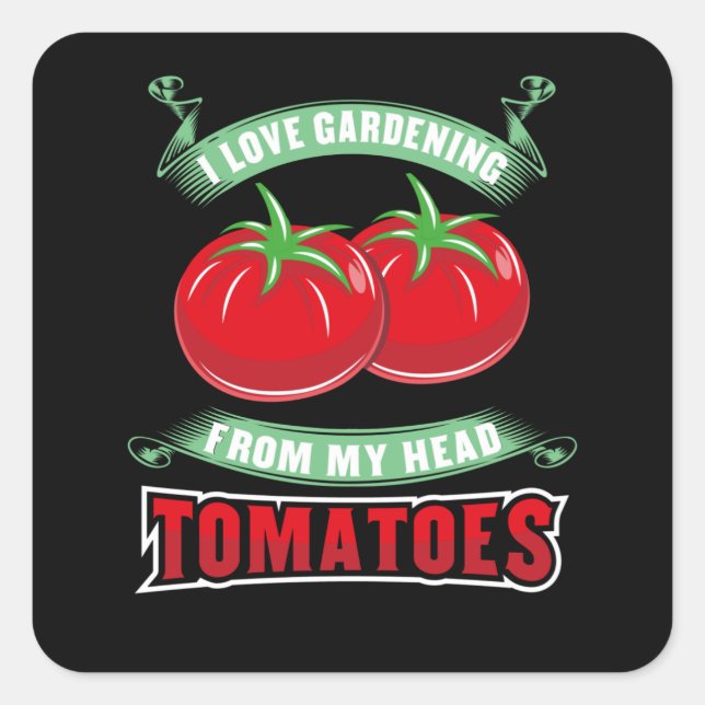 Adesivo Quadrado Tomates para jardinagem (Frente)