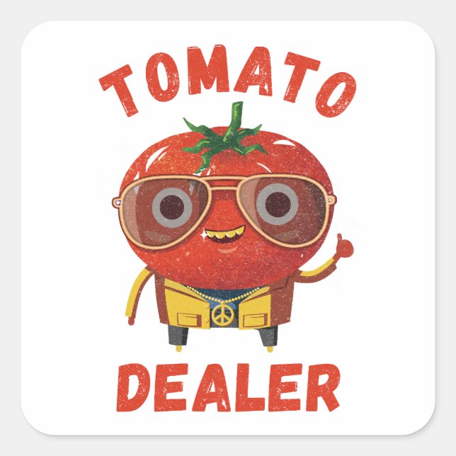 Adesivo Quadrado Tomato Dealer (Frente)