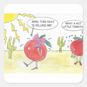 ADESIVO QUADRADO TOMATO QUENTE