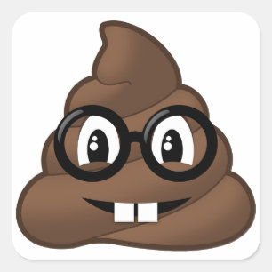 Adesivo Quadrado Tombadilho Emoji dos vidros do nerd
